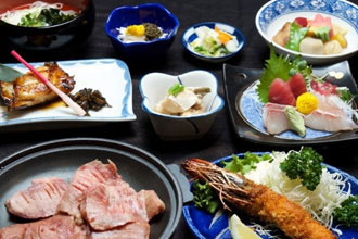 仙台日帰りコンパニオン宴会のお料理の一例